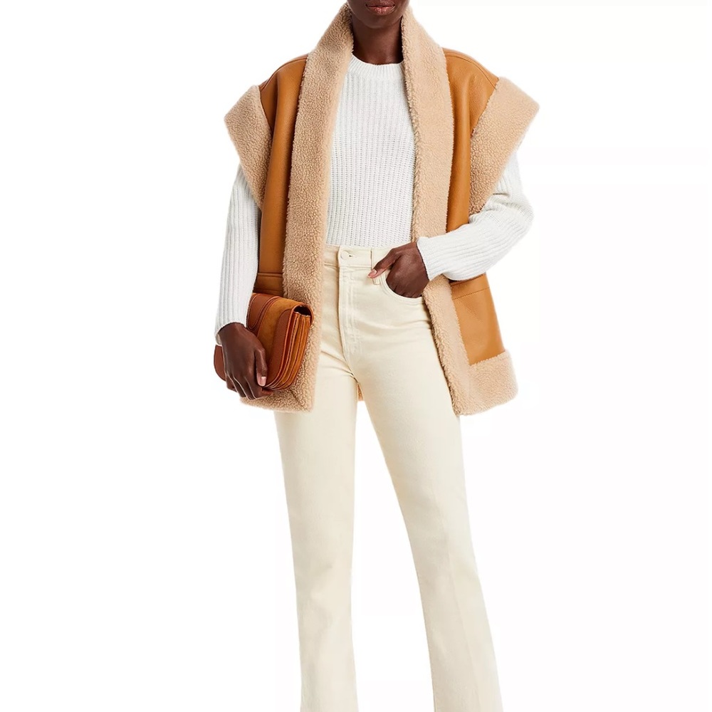 A.L.C. Sutton Faux Shearling Vest NEW large
